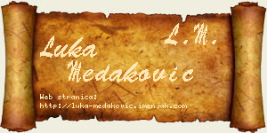 Luka Medaković vizit kartica